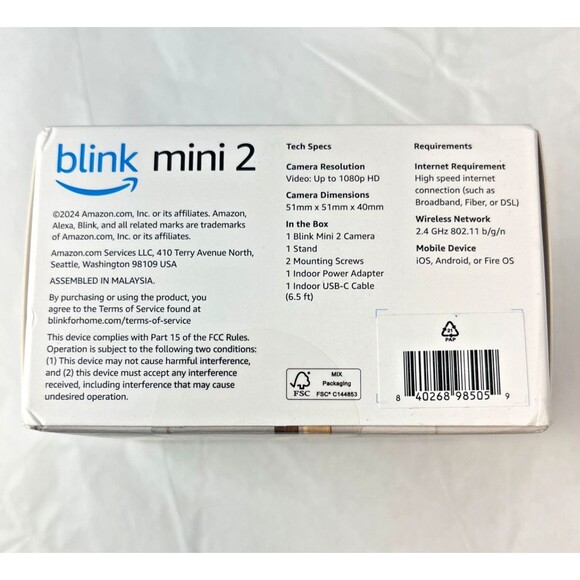Blink Mini 2 Indoor Outdoor Wired Camera - Picture 5 of 5